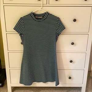 Free people fit and flare mock neck mini dress